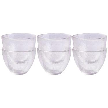 Imagem de Whitenesser Conjunto de 6 copos de saquê de vidro fosco estilo japonês para saquê, uísque, expresso e sobremesa, utensílios de bar duráveis