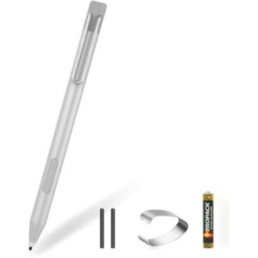 Imagem de Caneta Stylus para Microsoft Surface, compatível com Surface Pro X/8/7/6/5/4/3, Surface Book 3/2/1, Surface Go 3/2/1, Surface Laptop com sensibilidade de alta pressão 1024 (prateada)