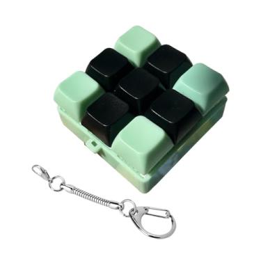 Imagem de simhoa Teclado de teclado mecânico para o portátil suprimentos de chaveiro inquieto de brinquedo para o escritório do partido Menino Mulheres, Preto Verde