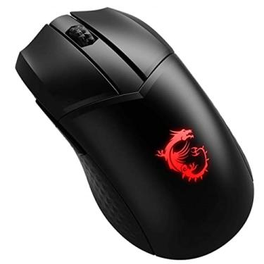 Imagem de MSI Clutch GM41 Mouse leve sem fio para jogos e base de carregamento, 20.000 DPI, 60 m Omron, carregamento rápido de 80 horas, luz mística RGB, 6 botões programáveis, PC/Mac