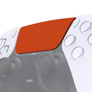 Imagem de eXtremeRate Replacement Touchpad Cover Compatible with ps5 Controller BDM-010 020 030 040 050 Models, Custom Soft Touch Orange Touch Pad Repair Part Compatible with ps5