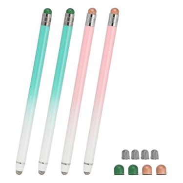 Imagem de PATIKIL 4 canetas Stylus para telas sensíveis ao toque, 2 em 1, caneta universal de alta sensibilidade, capacitiva para celulares, tablets, laptops, dispositivos com tela sensível ao toque, rosa