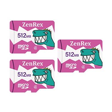 Imagem de ZenRex Pacote De 512 Mb Com 1 Cartão Memória Microsd C4 3 Unidades Para Armazenamento Dados Corporativos E Transferência Arquivos Adaptador