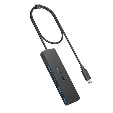 Imagem de Anker Hub USB C, Hub USB 3.0 de 4 portas com transferência de dados de 5 Gbps, cabo estendido de 60 cm [carregamento não suportado], divisor USB C para MacBook tipo C, Mac Pro, iMac