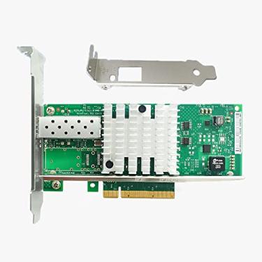 Imagem de Lemspum Adaptador De Rede Ethernet 10G Pcie X8/X16 Compatível Com Chip Intel X520-Da1 82599En, Placa Lan Sfp+ Porta Única, Suporte Para Servidor Windows Server/Windows/Linux/Vmware Esxi