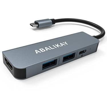 Imagem de ABALIKAY Hub Usb C, Adaptador Hdmi Multiporta Para Macbook Pro/Air M1 M2 2021 2020 2019 2018, Estação De Acoplamento Laptop 4 Em 1 Compatível Com Dell, Hp, Nintendo Switch, A 3.0, Fornecimento Energ