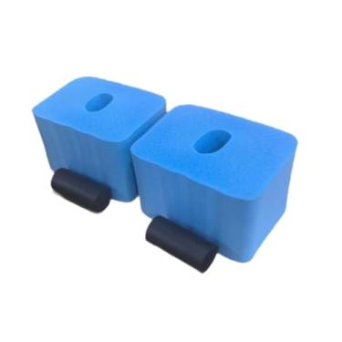 Imagem de Colaxi Barra de flexão de esponja, 2 peças, protetor macio para mãos/pulsos, piso antiderrapante, exercícios para homens e mulheres, suporte para flexão, Azul