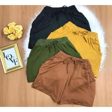 Imagem de Short feminino curto tecido suede moda - filo modas, Preto, P