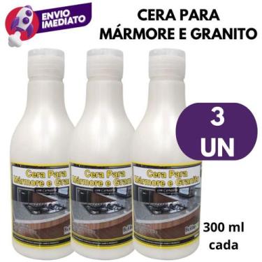 Imagem de Kit Cera Para Mármore E Granito Bancada Pia Com Carnaúba 300ml Proteçã