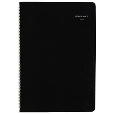 Imagem de Agenda mensal 2022 da AT-A-GLANCE, 20 x 30 cm, grande, DayMinder, preto (G47000)