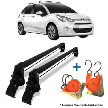 Imagem de Rack De Teto Bagageiro + 2 Cintas Citroen C3 Ano 03/12 - Vhip
