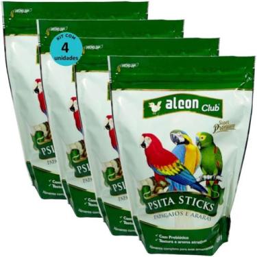 Imagem de Alcon club psita sticks 450g super premium kit com 4 para papagaios e 
