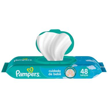 Imagem de Lenços Umedecidos Pampers Cuidado de Bebê 48 Unidades