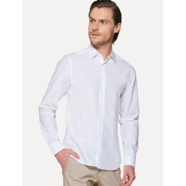 Imagem de Camisa Dudalina Masculina Milano Tricoline Lisa Branca, S/P
