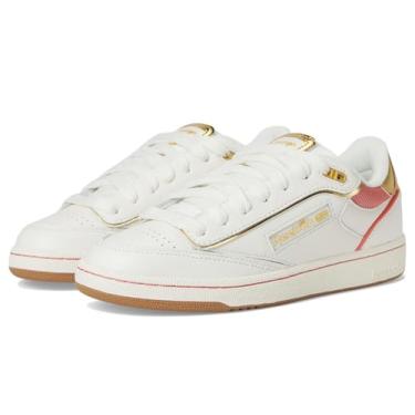 Imagem de Reebok Tênis feminino Club C Bulc Clean Angel Reese, Giz/Sunset Coral/Giz, 36