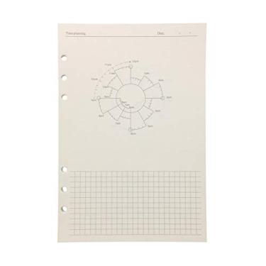Imagem de Refil de papel A5 Time Planning para fichário redondo A5 de 21,5 cm A5 de 6 furos pacote com 1