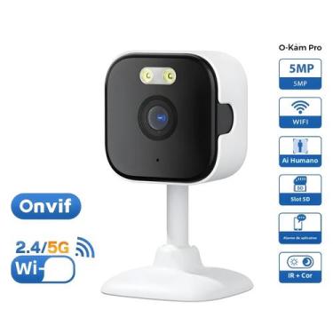Imagem de 5MP Mini Cube Wifi Câmera IP Interna Detecção Humana Áudio Bidireciona