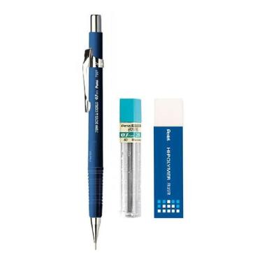 Imagem de Lapiseira Sharp Pentel P205 0,7mm + Grafite + Borrachas Pentel