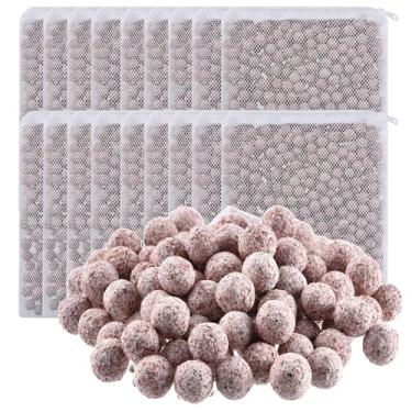 Imagem de JIHAQUA Anéis de filtro de cerâmica para aquário, bio-esfera de cerâmica para aquário de água doce, tanque de peixes marinhos, filtro de vasilha, lagoa de carpas (vinho, 8,2 kg)