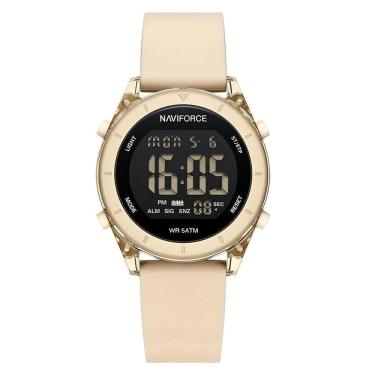 Imagem de Relógio de pulso digital feminino LCD Tela pulseira de silicone 3atm