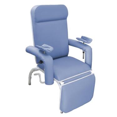 Imagem de Poltrona Hospitalar Luxo Para Coleta Reclinável Azul Céu