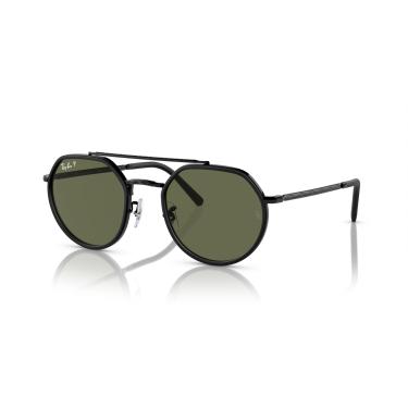 Imagem de Óculos de Sol Ray-Ban Polarizado 0RB3765 002/58 Tam 53 / Preto - Lentes Verde