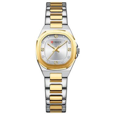 Imagem de relógio feminino quartzo ponteiros strass design elegante  à prova d água