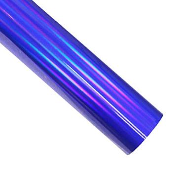 Imagem de Holographic Heat Transfer Vinyl Roll 30cm x 1.5m Iron on Vinyl HTV for DIY T-Shirts Or Fabrics (Holographic Blue)