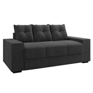 Imagem de Sofá Namoradeira 3 Lugares 1,70m Ibiza Suede Selmer Cinza