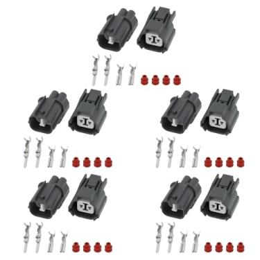 Imagem de Micro Traders 5 conjuntos de conectores de sensor de buzina automotiva de 2 pinos 6189-0129 6181-0070 adequado para a maioria dos carros e motocicletas