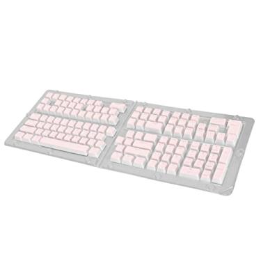 Imagem de aqxreight Pudding Translúcido PBT Keycaps para o Teclado Mecânico do OEM Pastel Injeção de Duas Cores DIY CAPS 129 TENAS (Rosa)