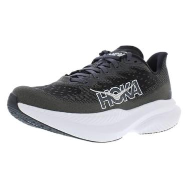 Imagem de HOKA ONE ONE Tênis feminino Mach 6 tamanho 6, cor: preto/branco, Preto/branco, 35
