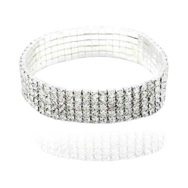 Imagem de Tornozeleira Feminina De Cristal Com Várias Camadas De Strass, Corrent