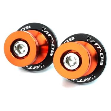 Imagem de BYYINGSUS Compatível com MT03 MT09 MT10 MT 03 09 10 Mt03 Mt09 Mt10 Bobinas de braço oscilante parafusos de suporte deslizantes acessórios de motocicleta de braço oscilante de 6 mm (laranja MT09)
