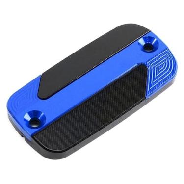 Imagem de BYYINGSUS Tampa do reservatório de fluido de freio dianteiro CNC para motocicleta, meia compatível com CB650R CBR650R CBR 650R 650 R 2019-2023 2021 2022 (azul)