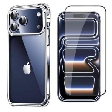 Imagem de Kit Capa Capinha Para iPhone 17 Pro 5g 6.3 Case Air Anti Impacto Transparente + Pelicula De Vidro Temperado 3D Danet