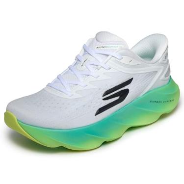 Imagem de Skechers Tênis masculino Aero Burst Hands Free Slip-Ins, branco/multi, 48