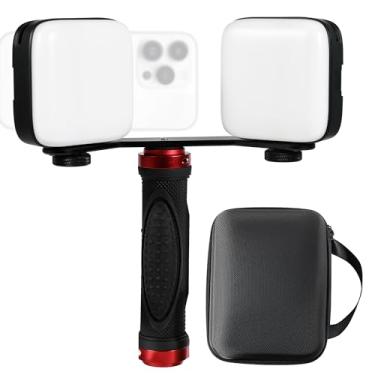 Imagem de Luz odontológica portátil para fotografia, luz de preenchimento de câmera dental de celular recarregável para maquiagem de gravação de vídeo, brilho ajustável, kit de iluminação de fotografia de vídeo