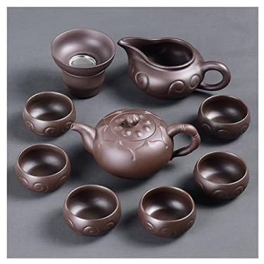 Imagem de Conjunto de chá, conjunto de bule de chá chinês conjunto de bule de chá gongfu conjunto de bule de chá de cerâmica gongfutea conjunto de xícaras de chá conjunto de chá de serviço de chávenas presente