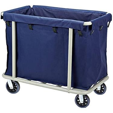Imagem de Prateleira carros móveis carrinho de lavandaria cesta com rodas coletor de lavandaria com sacos de tecido removíveis cesto classificador de lavandaria para casa de banho