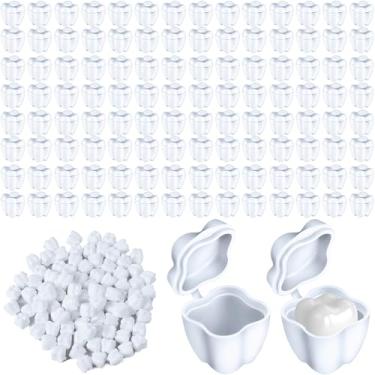 Imagem de Taiyin 200 peças de suportes de plástico brancos protetores de dentes escolares para meninos e meninas, porta-caixas de fadas para crianças, enchimentos de sacolas de brindes, lembrancinhas de festa