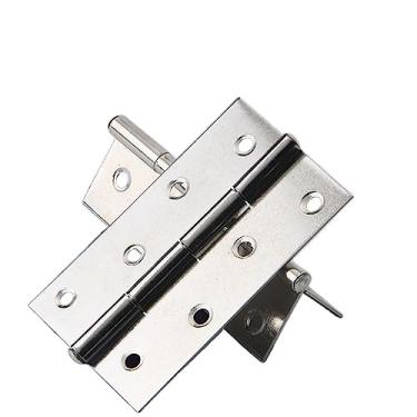 Imagem de Várias especificações de aço inoxidável 304 pequenas dobradiças portas de armário e janelas chassi pequena dobradiça caixa de madeira caixa de presente dobradiça 2 peças (7,6 cm 6 furos)