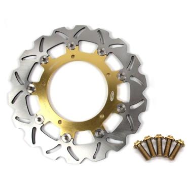 Imagem de Rotor de disco de freio dianteiro Arashi com parafusos de montagem para Yamaha YZF R3 2015-2023 ABS 17-23, YZF R25 2014-2021, MT03 FZ03 2016-2023 ABS inclui, acessórios de substituição de motocicleta