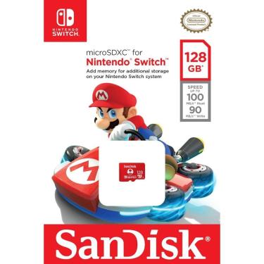Imagem de Cartão de memória SanDisk Nintendo Switch MicroSD 128GB, licenciado oficialmente para o console Nintendo Switch, SDSQXAO-128G-GNCZN  SANDISK