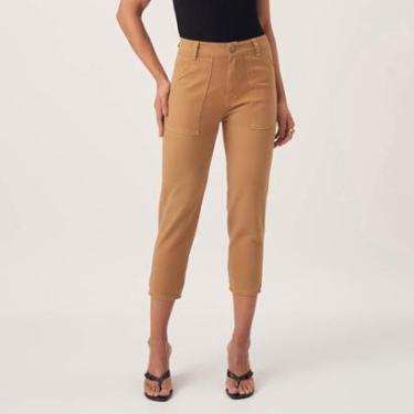 Imagem de Calça Jeans Color Capri Bolso Utilitário  Chique-Feminino