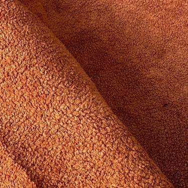 Imagem de Tecido Rústico Bouclê Terracota Para Poltrona Puff Cabeceira Estofados Decoração T02 Metro
