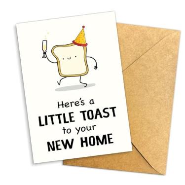 Imagem de Cartão de boas-vindas engraçado para novos proprietários, amigos, casais, compradores pela primeira vez, presente para clientes imobiliários, vizinhos, famílias individuais 14 x 20 cm com envelope