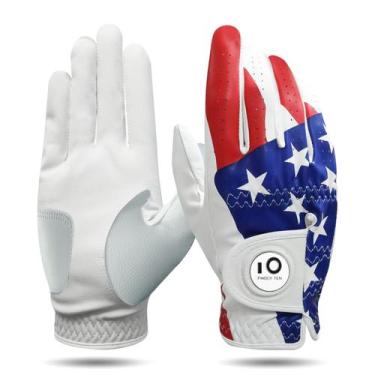 Imagem de Luvas de golfe FINGER TEN para homens, mão esquerda, couro direito