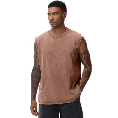 Imagem de Camiseta de treino SnowElve masculina sem mangas, tamanho L