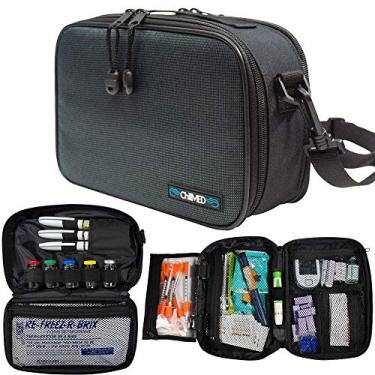 Imagem de ChillMed Elite Organizador semanal de viagem para diabetes – Bolsa térmica de viagem para insulina e medicamentos com pacote de gelo reutilizável – Até 14 horas de tempo frio (ardente)
